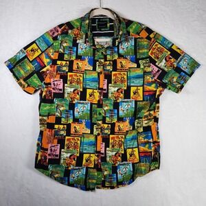 Denim & Flower‎ Ricky Singh Mens XL Hawaiian Aloha Shirt Vacation